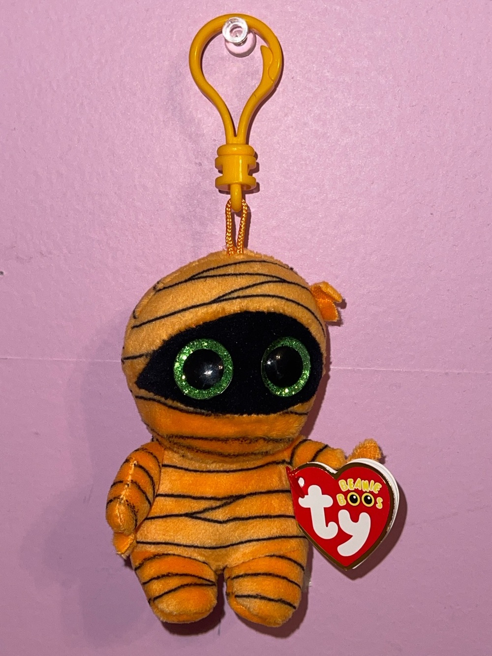 Halloweenie beanies TY mask mummy keychain Halloween plush clip baby toy